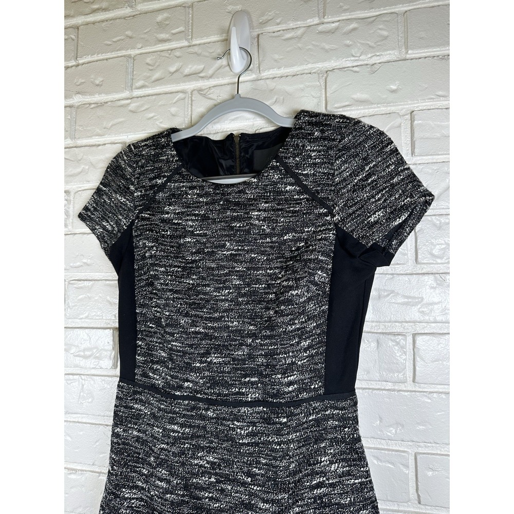 J.Crew Size 0 Tweed Fit & Flare Dress Classic Career Chic Short Sleeve - Picture 10 of 12